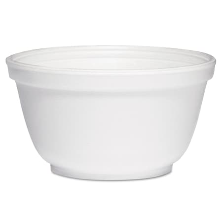 Dart Foam Bowls, 10 Ounces, White, Round, PK1000 10B20